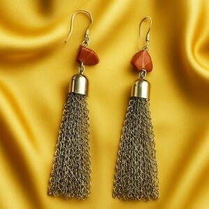 2/$30 Silver tone Beaded Fringed Fishhook Drop Dangle Earrings Women's Jewelry